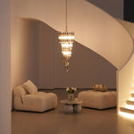 Lucente Noir Spiral Chandelier