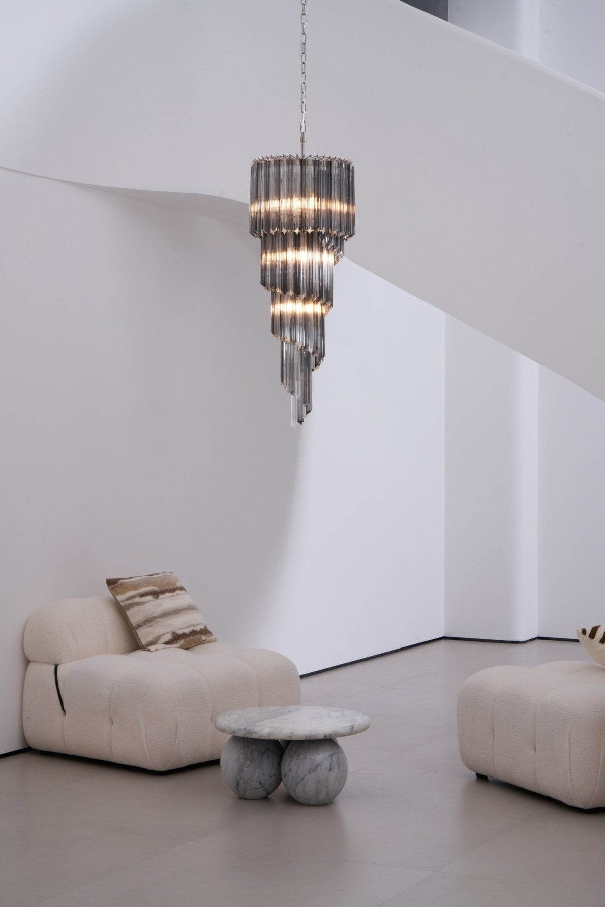 Lucente Noir Spiral Chandelier