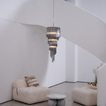 Lucente Noir Spiral Chandelier