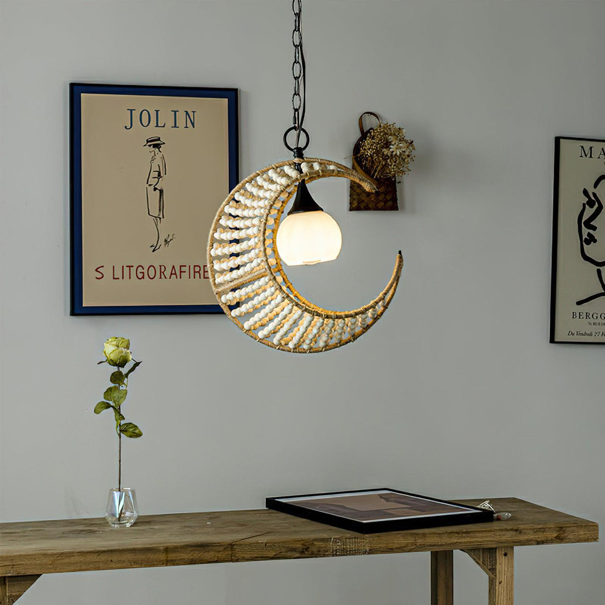 Lunar Crest Pendant Lamp 15"