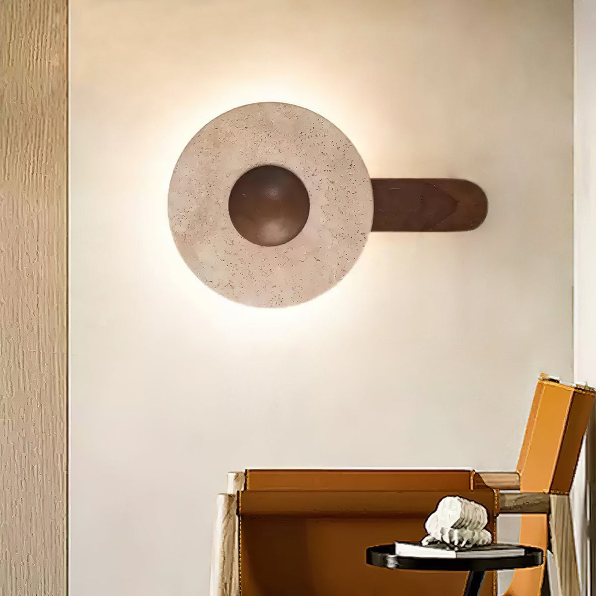 Lunar Wood Wall Lamp 12.2"