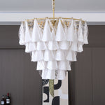 Lunara White Murano Chandelier