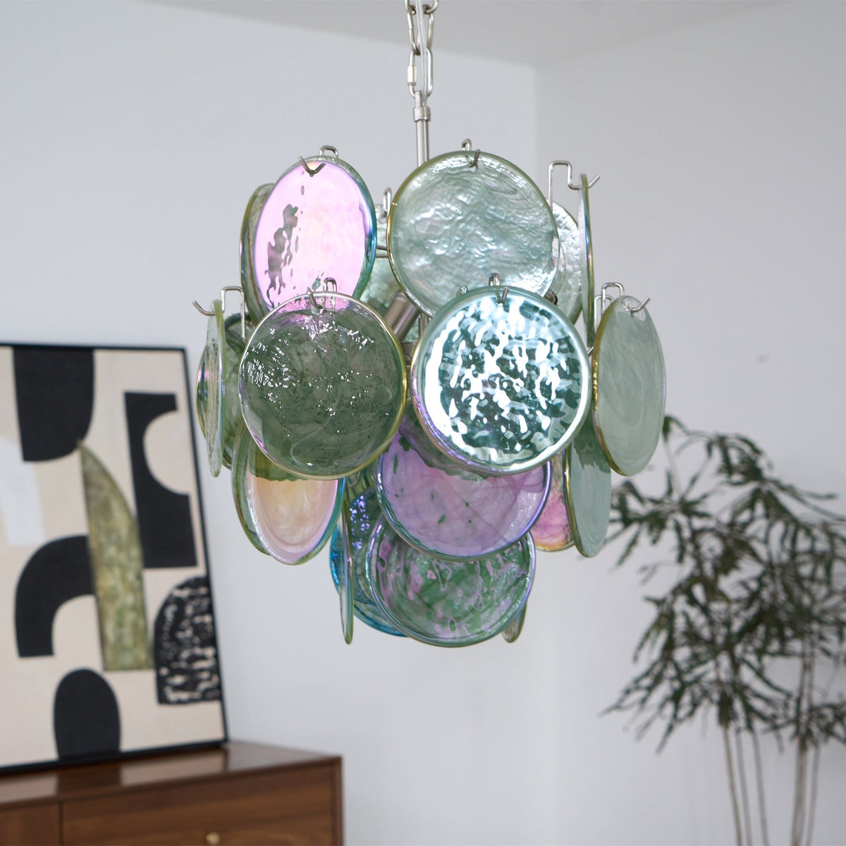 Lunaria Disc Murano Chandelier