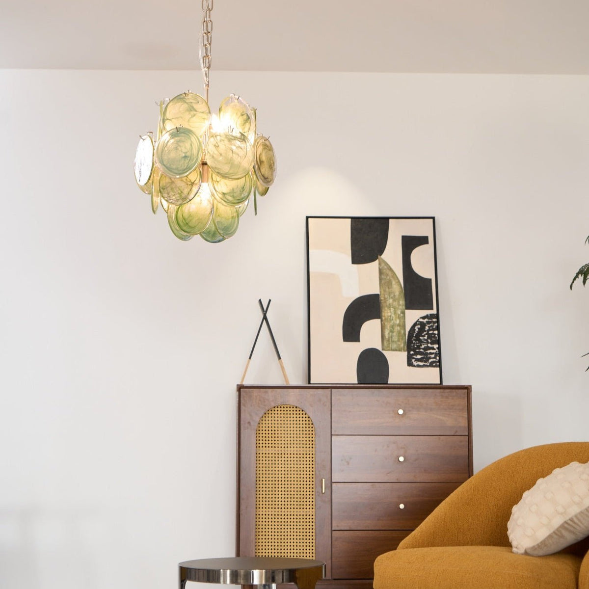 Lunaria Disc Murano Chandelier