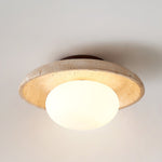 Lunaro Travertine Ceiling Lamp