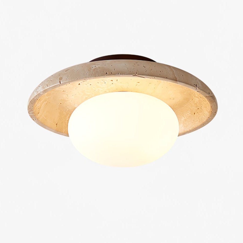 Lunaro Travertine Ceiling Lamp