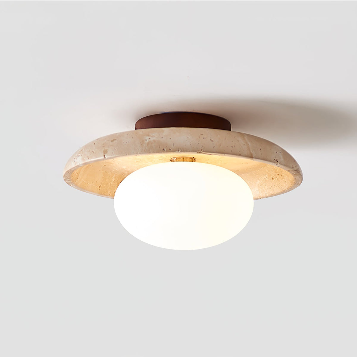 Lunaro Travertine Ceiling Lamp