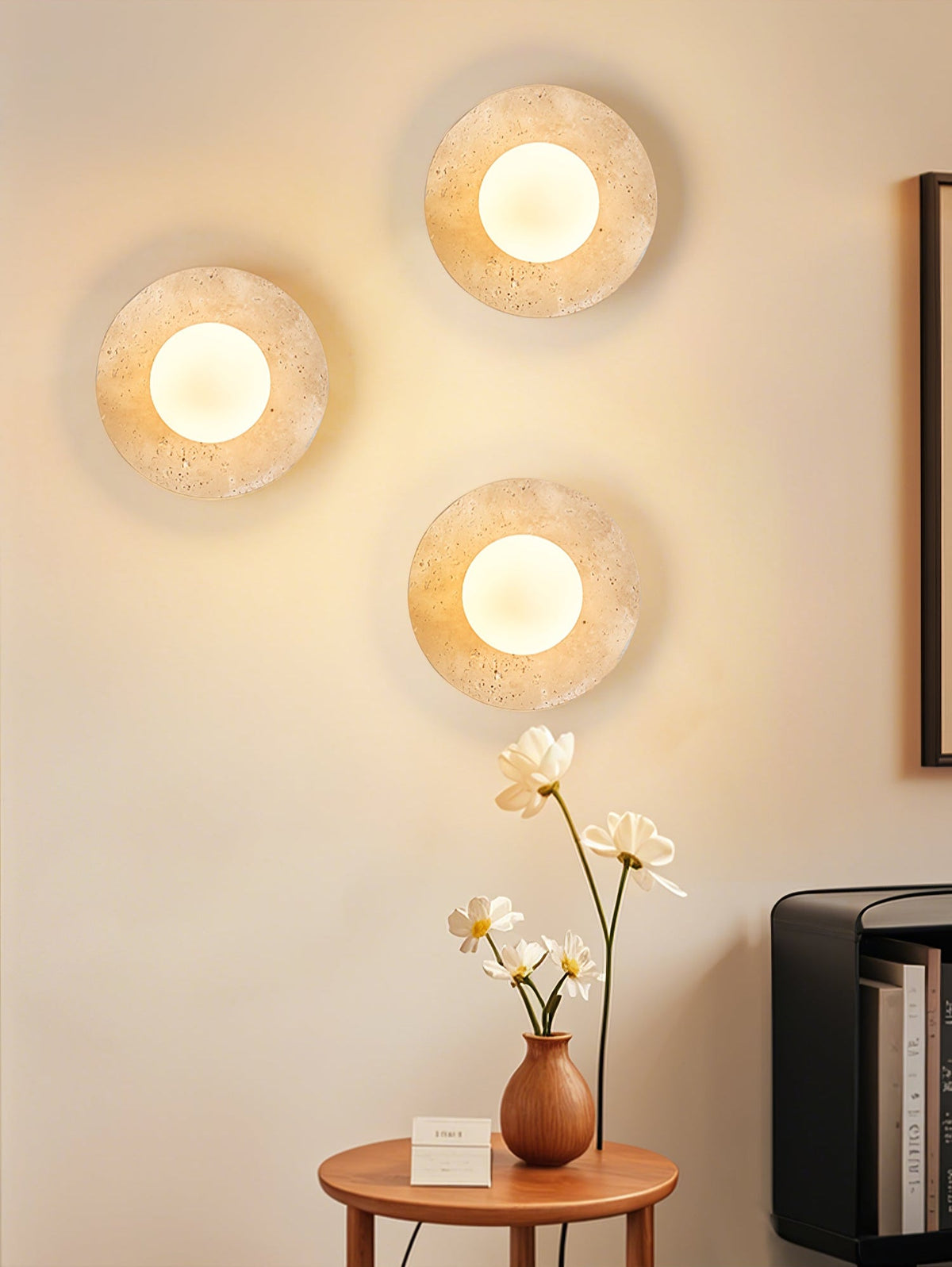 Lunaro Travertine Sconce