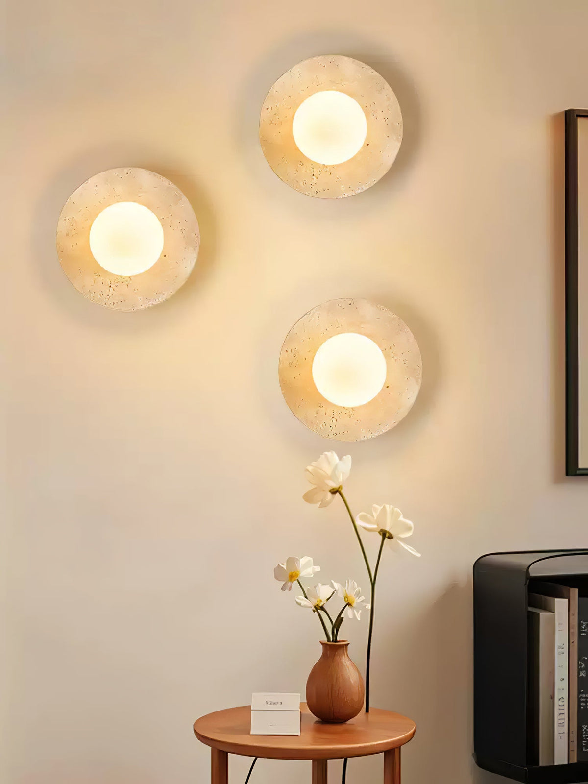 Lunaro Travertine Sconce