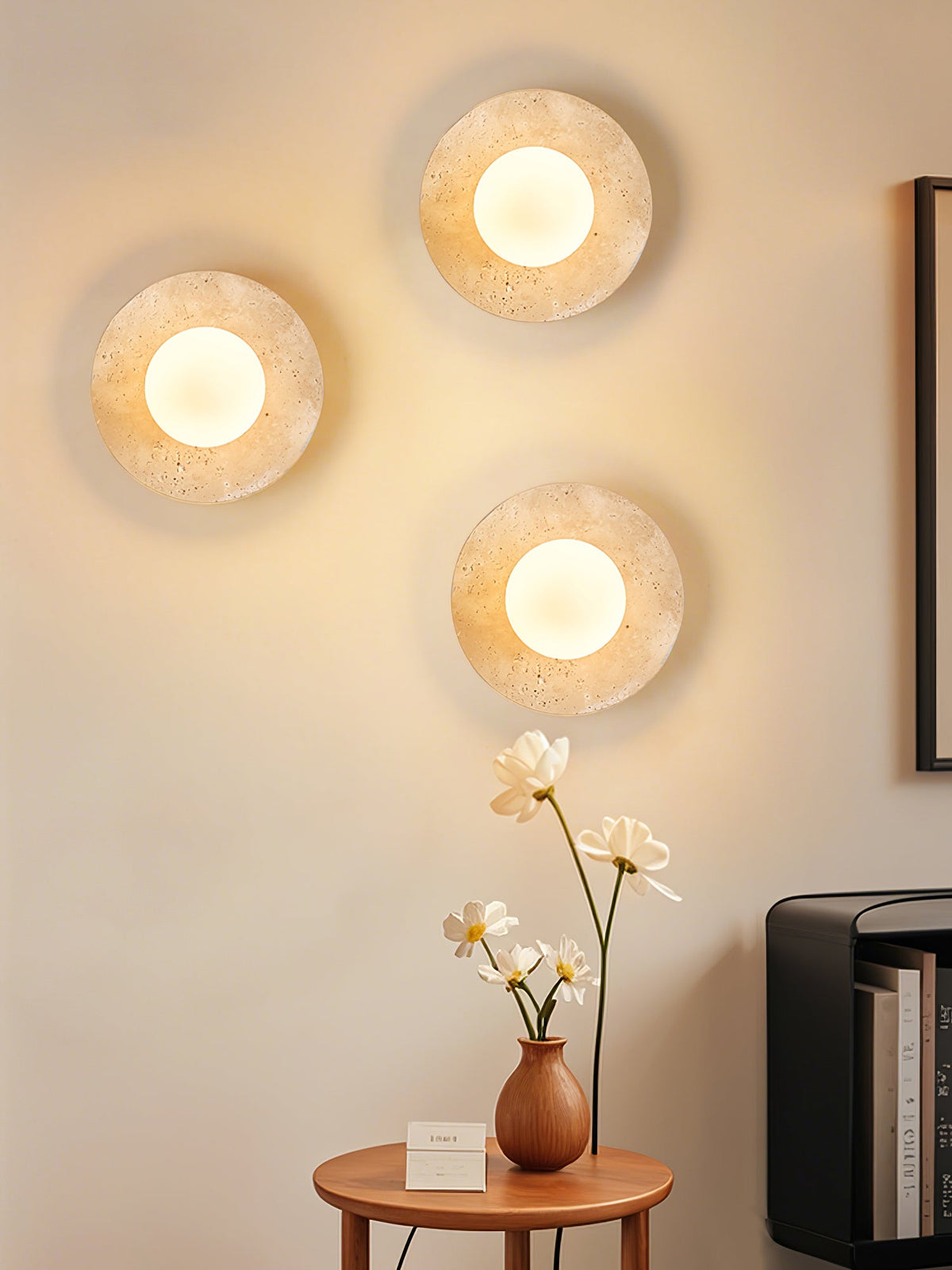 Lunaro Travertine Sconce