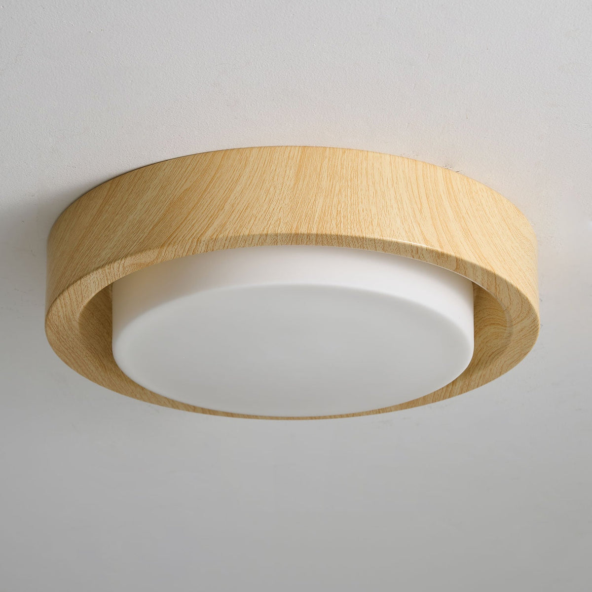 Lunor Wood Ring Ceiling Light