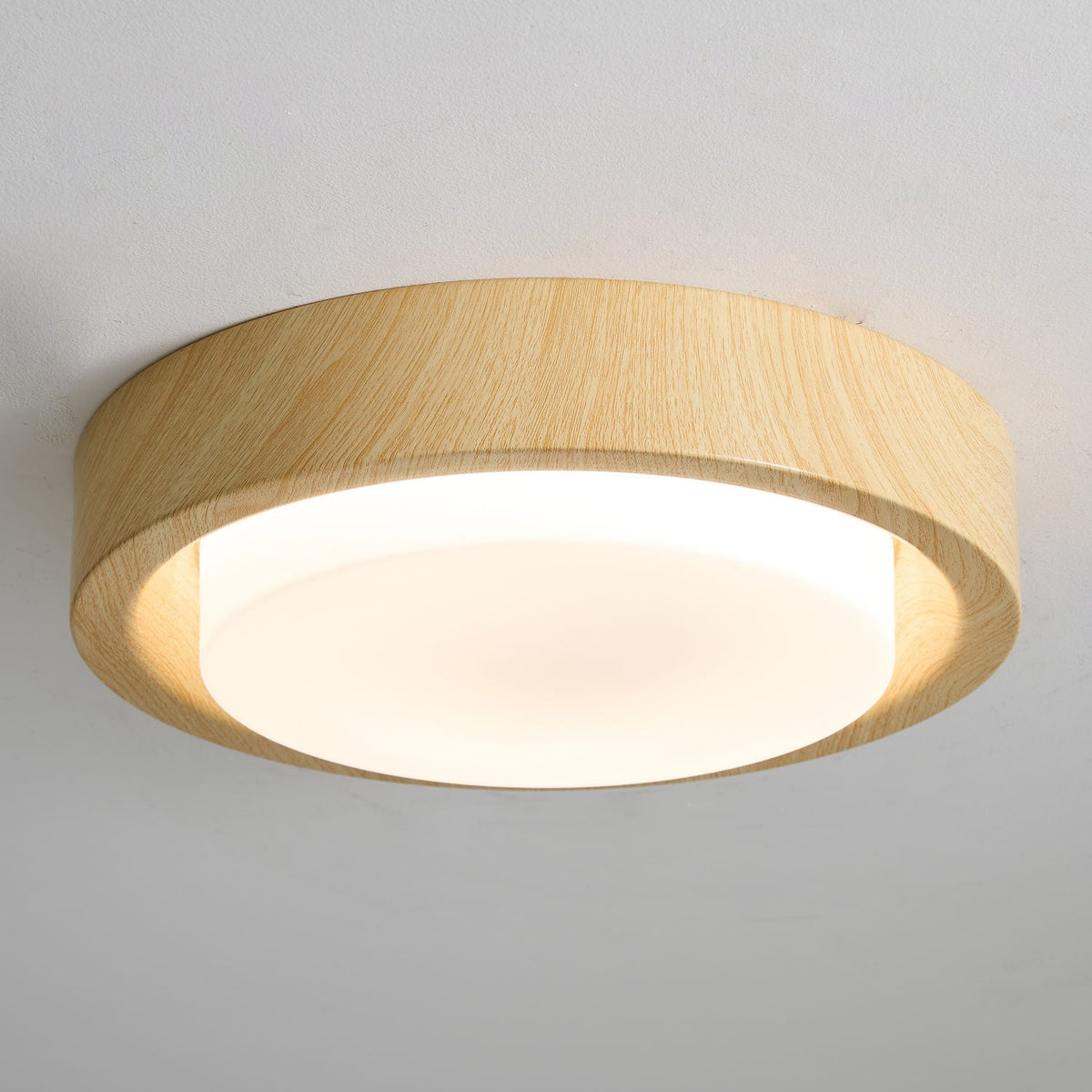 Lunor Wood Ring Ceiling Light
