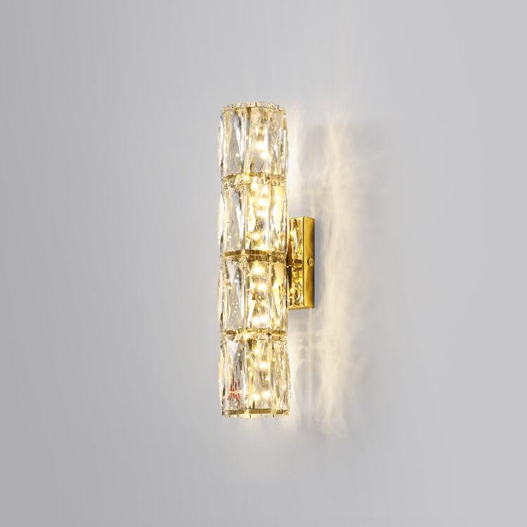 Luxury Crystal Column LED Wall Lamp