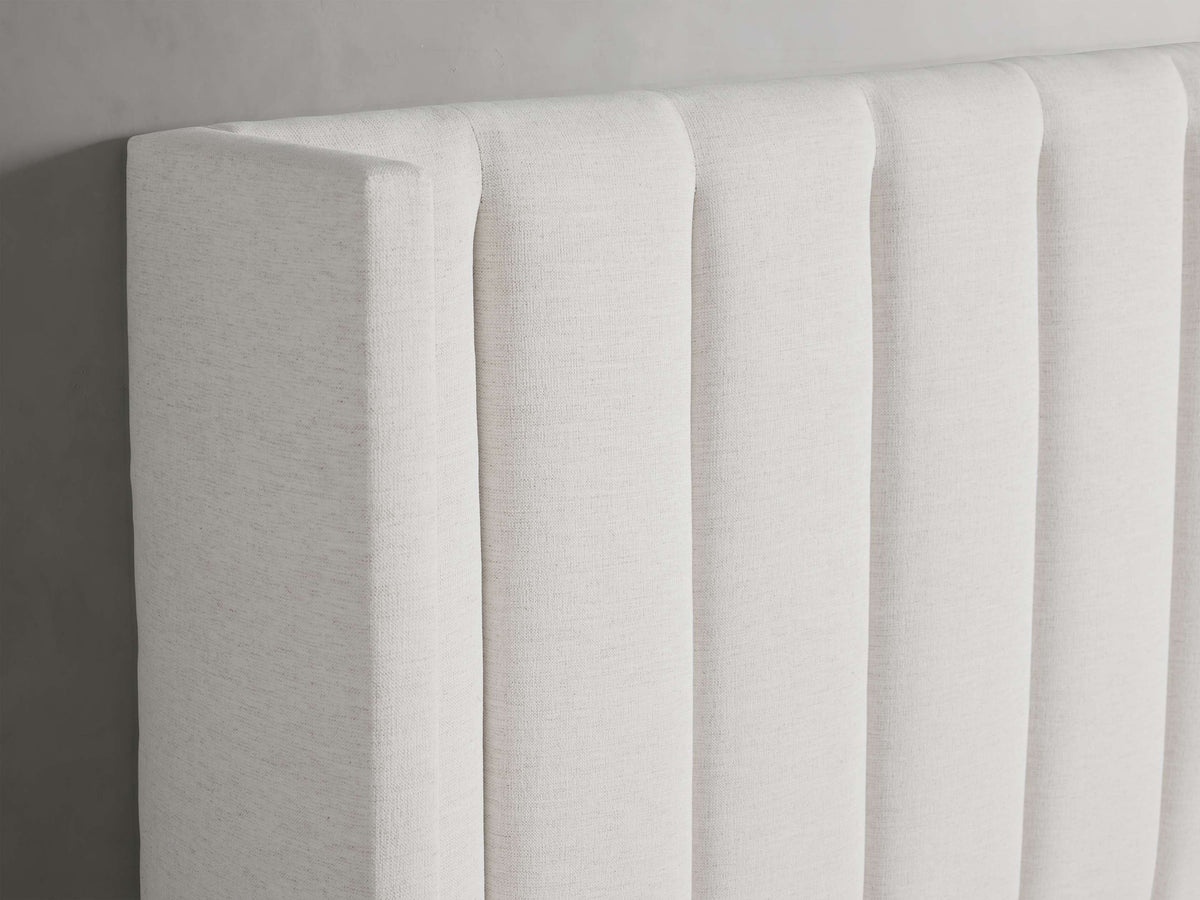 Wyller Channel-Stitched Bed with High Footboard