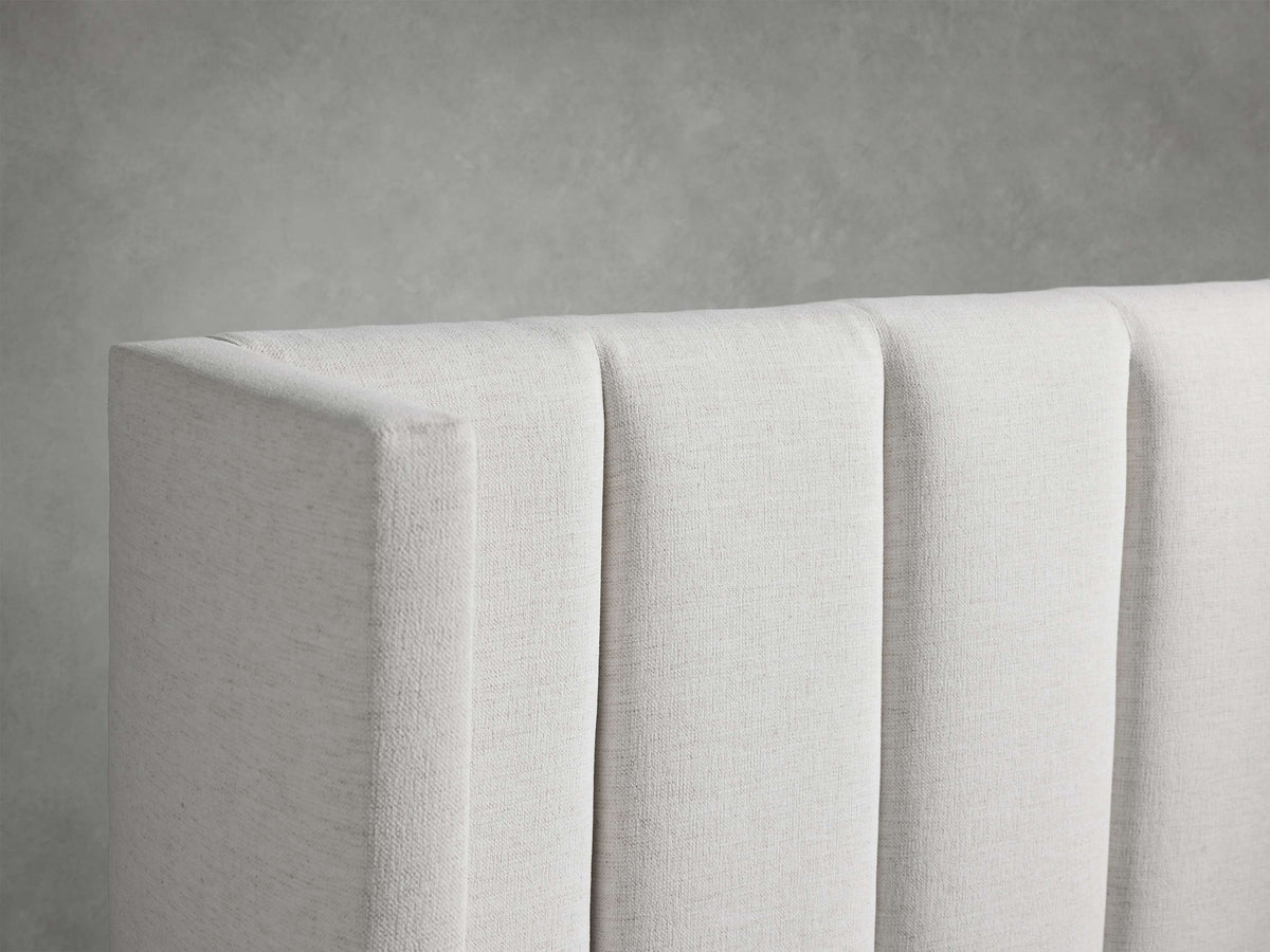 Wyller Channel-Stitched Twin Bed with High Footboard