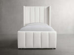 Wyller Channel-Stitched Twin Bed with High Footboard