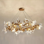 Maple Leaf Brass Chandelier