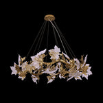 Maple Leaf Brass Chandelier
