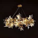 Maple Leaf Brass Chandelier