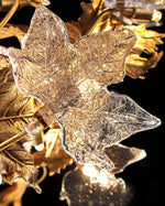 Maple Leaf Brass Chandelier