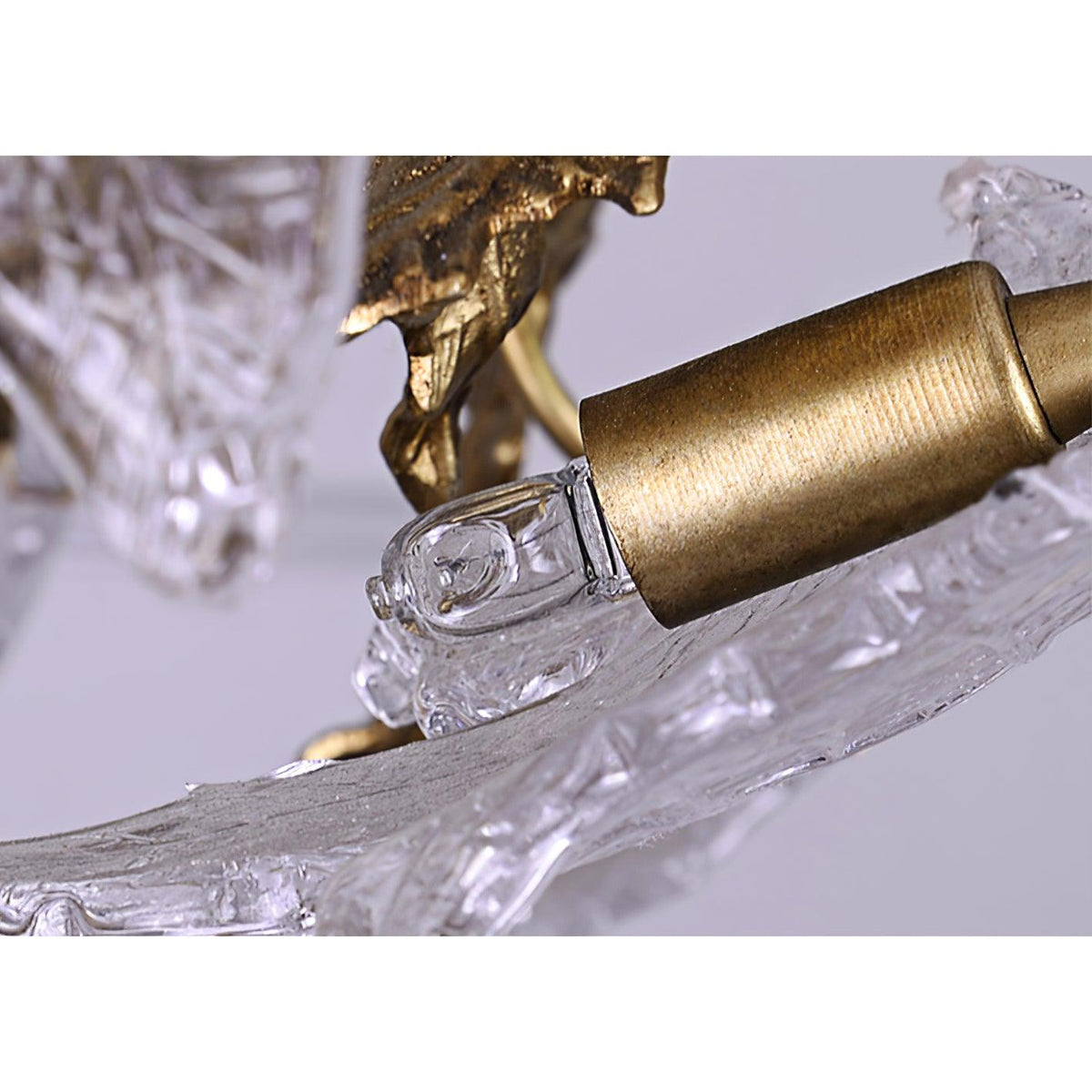 Maple Leaf Brass Chandelier