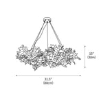 Maple Leaf Brass Chandelier