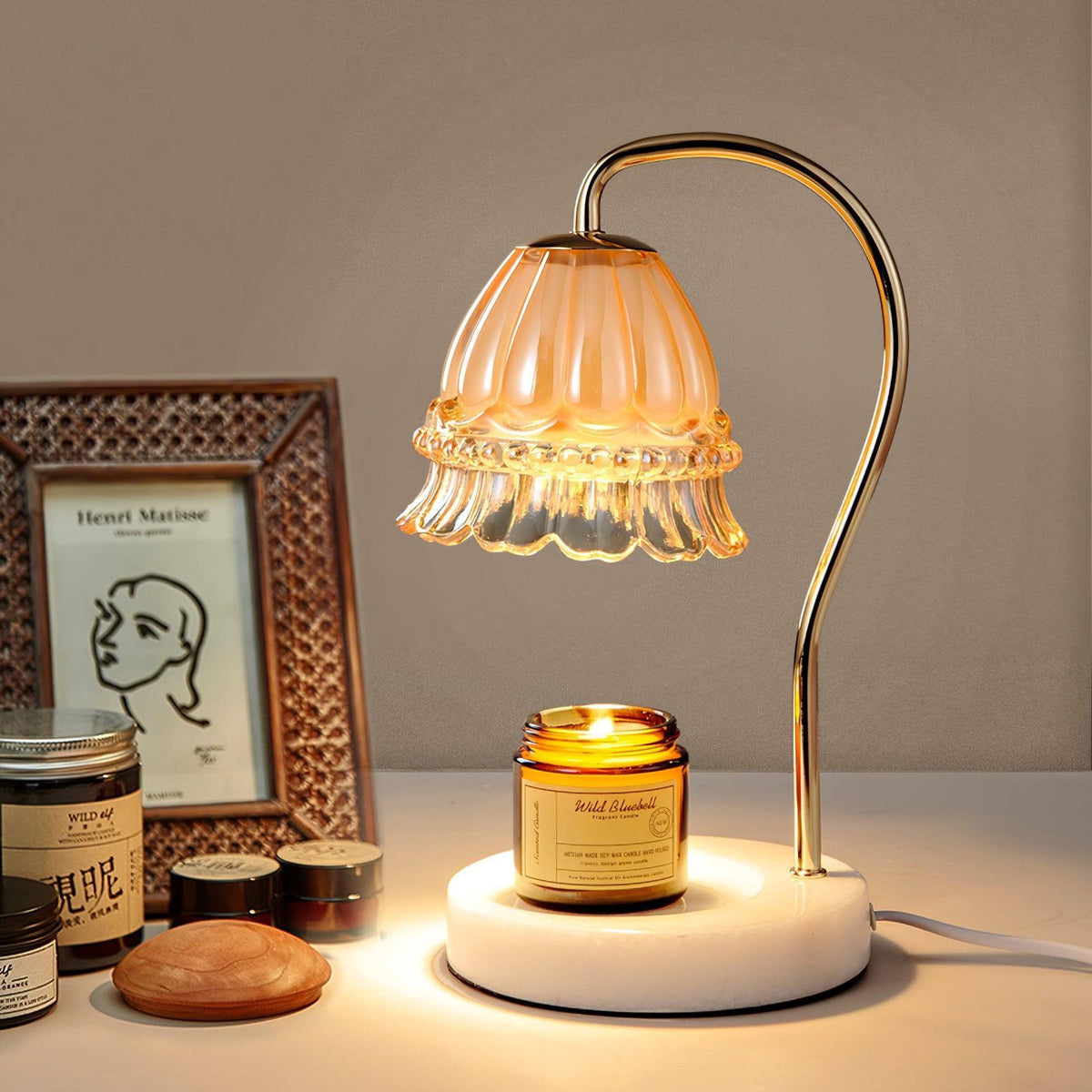 Marble Warmer Table Lamp 6.3"