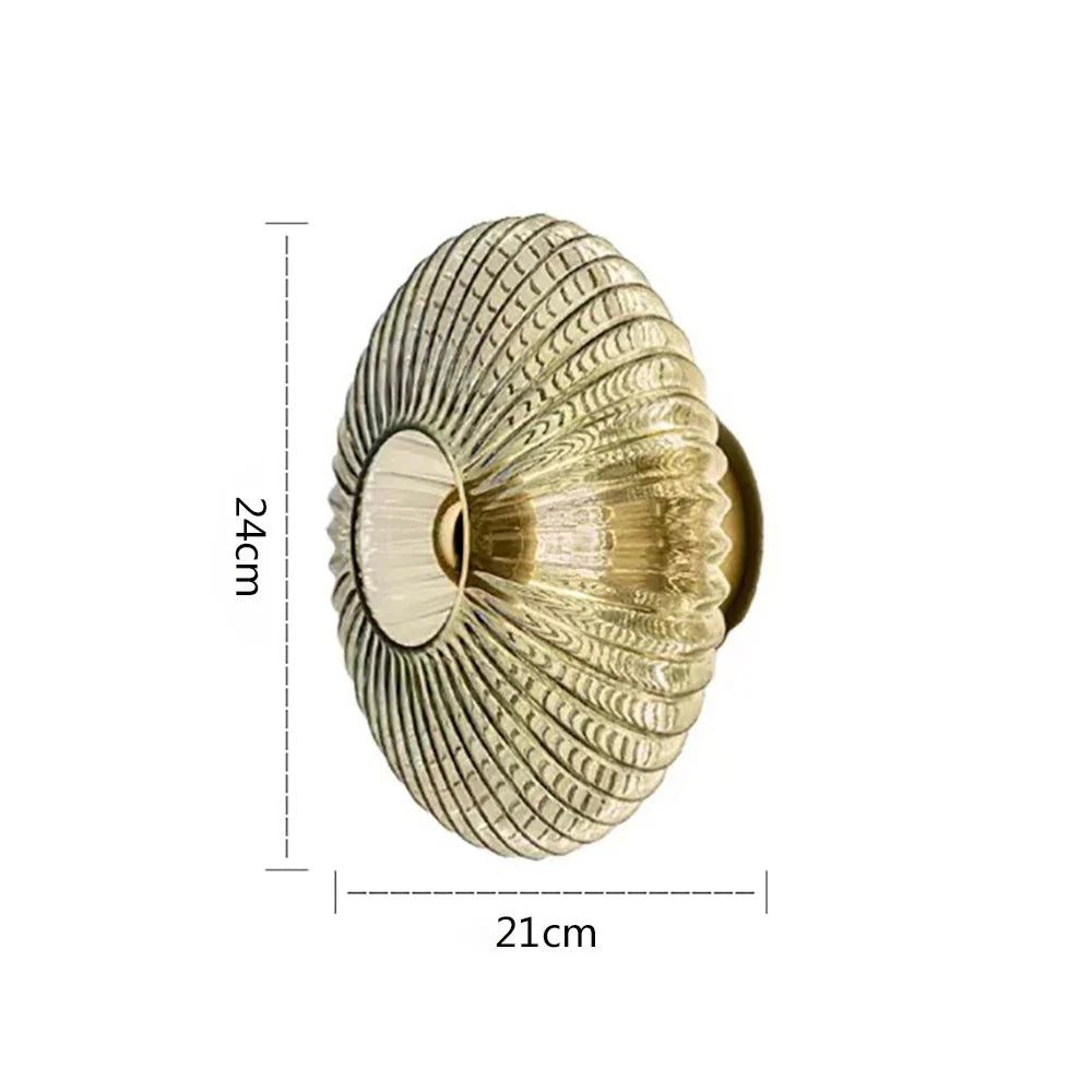 Glass Ripple LED Wall Lamps for Indoor Home Decoration