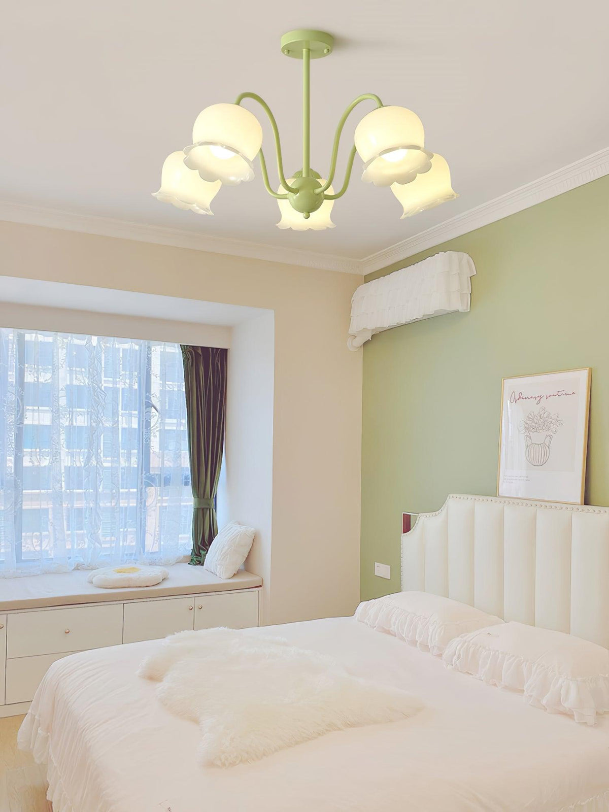 Matcha Resin Flower Chandelier