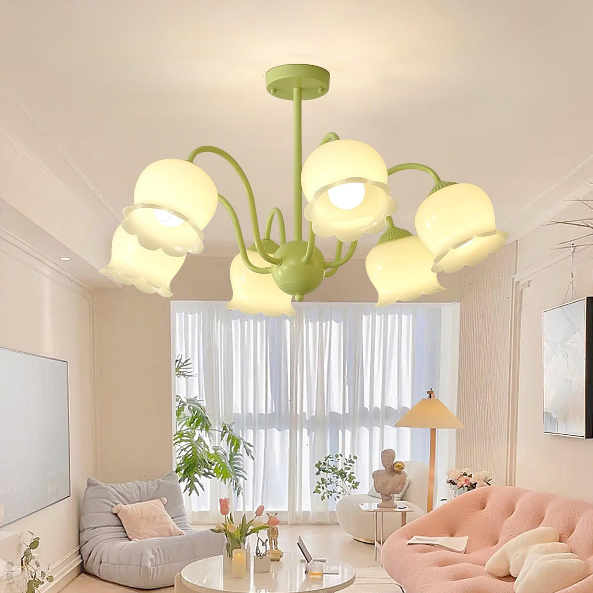 Matcha Resin Flower Chandelier