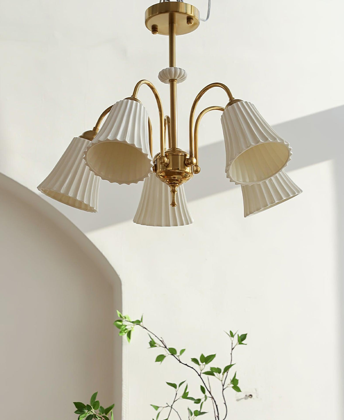 Medieval Ceramic Trumpet Chandelier