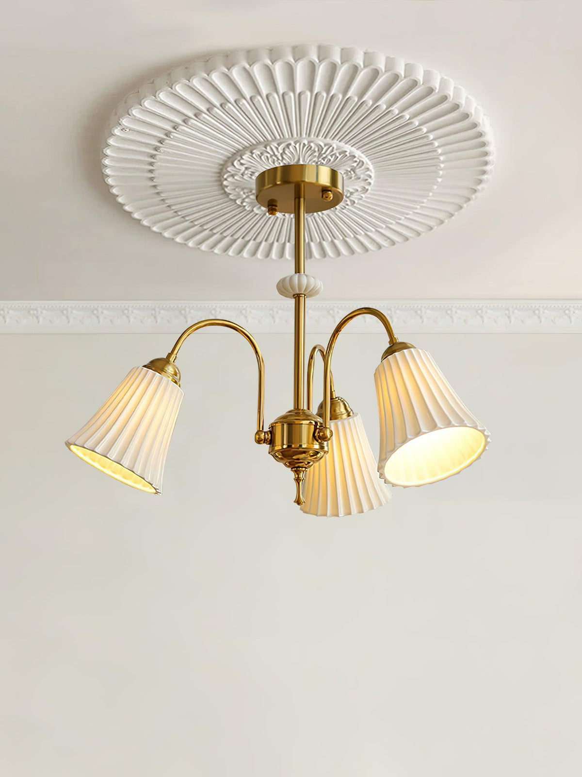 Medieval Ceramic Trumpet Chandelier