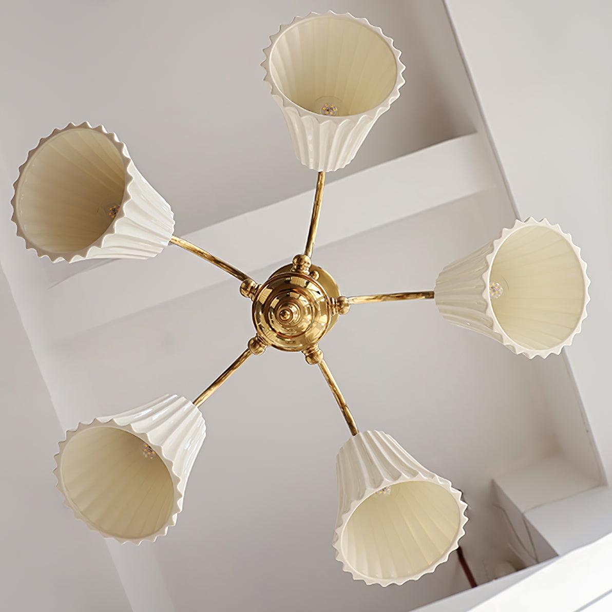 Medieval Ceramic Trumpet Chandelier