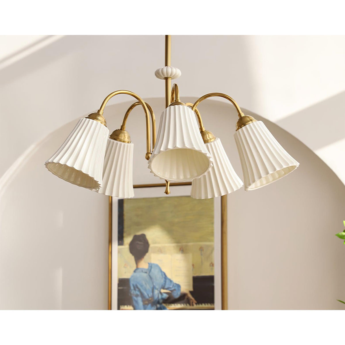 Medieval Ceramic Trumpet Chandelier