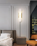 Melange Elongated Alabaster Plug-in Wall Lamp