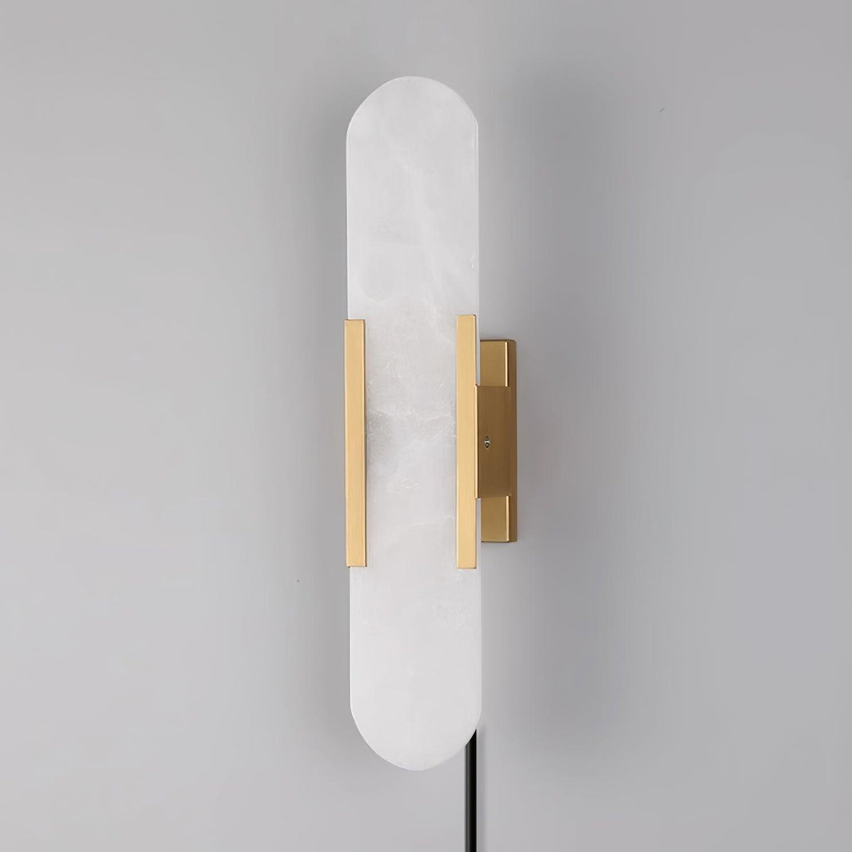 Melange Elongated Alabaster Plug-in Wall Lamp