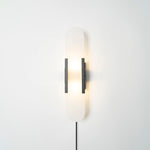 Melange Elongated Alabaster Plug-in Wall Lamp