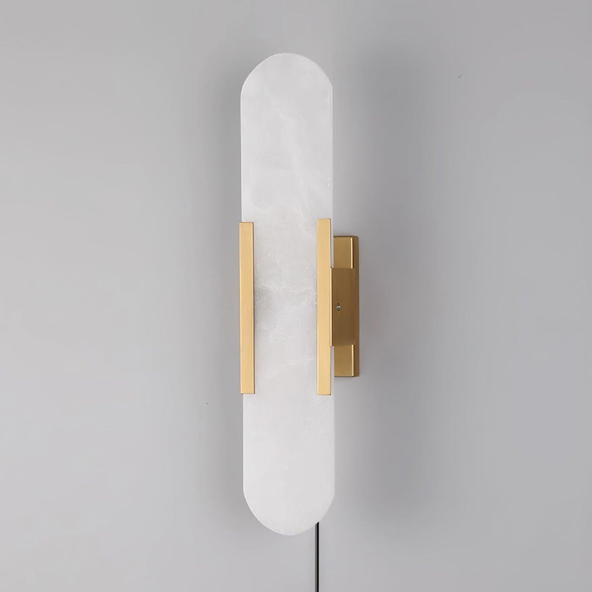 Melange Elongated Alabaster Plug-in Wall Lamp