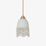 Mesh Tassel Glass Pendant Light