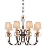 Metropolitan Lighting Bella Cristallo 35 Inch 8 Light Chandelier Cp158604