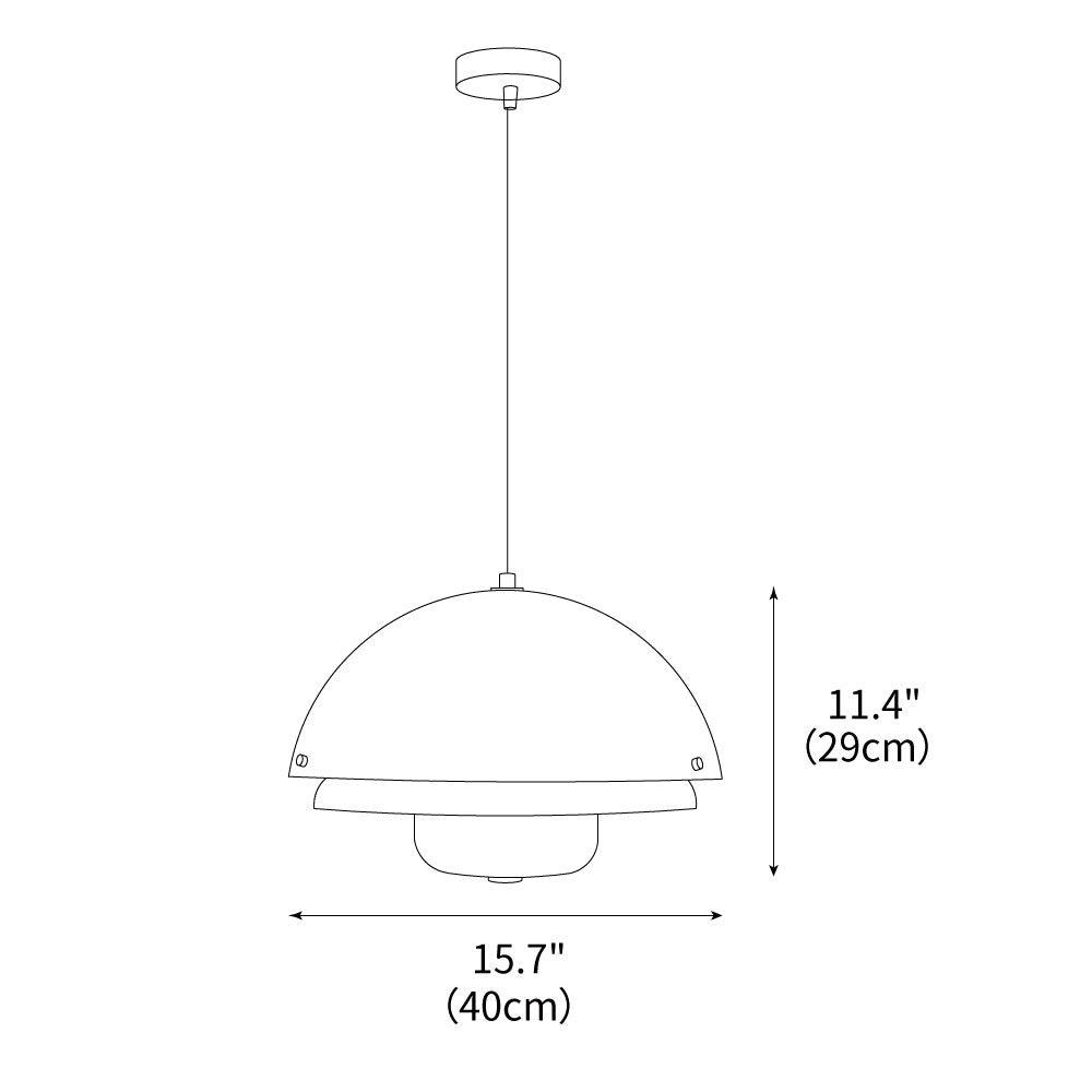 Milk White Layer Pendant Lamp 15.7″