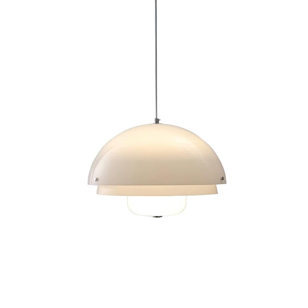 Milk White Layer Pendant Lamp 15.7″
