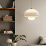 Milk White Layer Pendant Lamp 15.7″