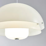 Milk White Layer Pendant Lamp 15.7″