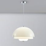 Milk White Layer Pendant Lamp 15.7″