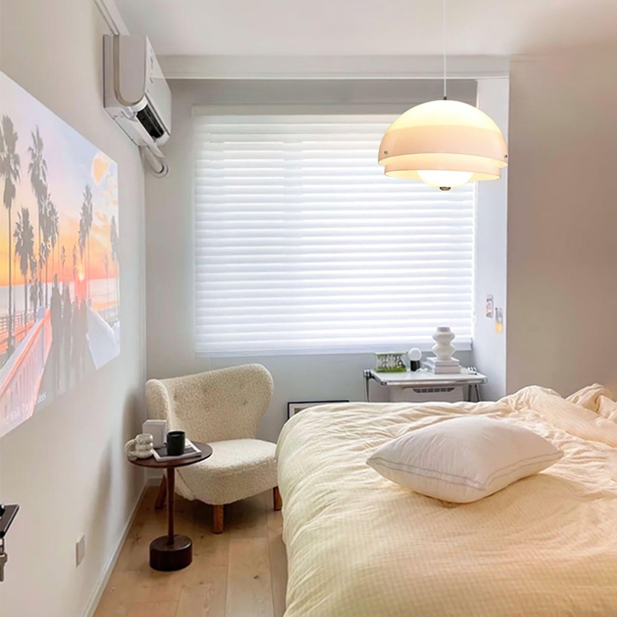 Milk White Layer Pendant Lamp 15.7″