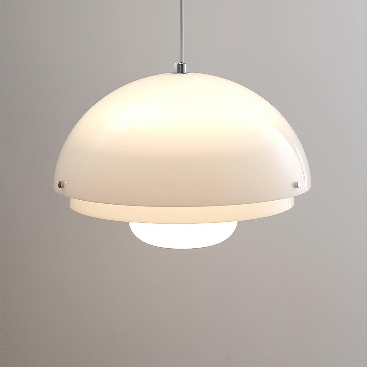 Milk White Layer Pendant Lamp 15.7″