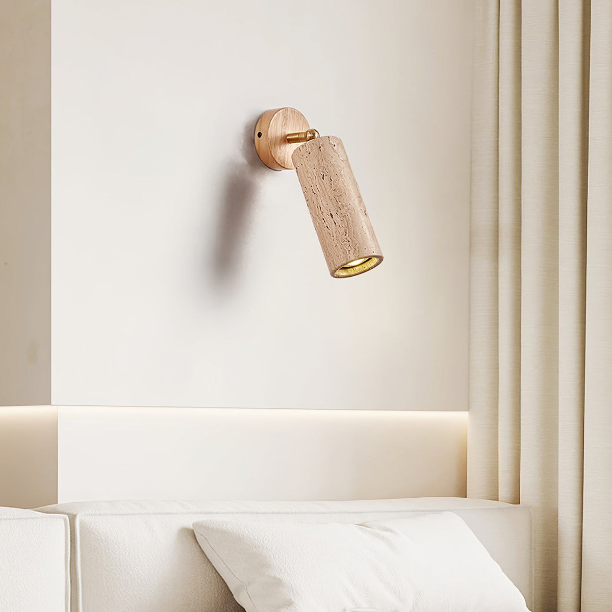 Milo Travertine Wall Spotlight