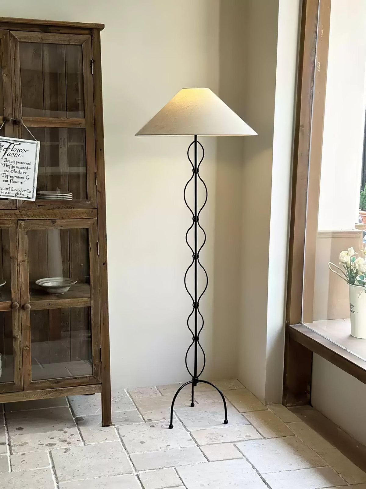 Minimalist Iron Twist Floor Lamp