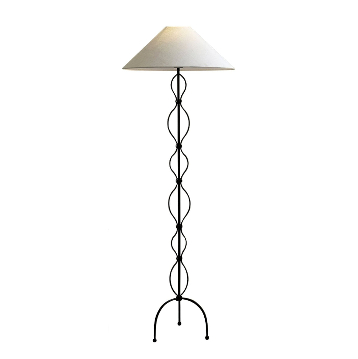 Minimalist Iron Twist Floor Lamp